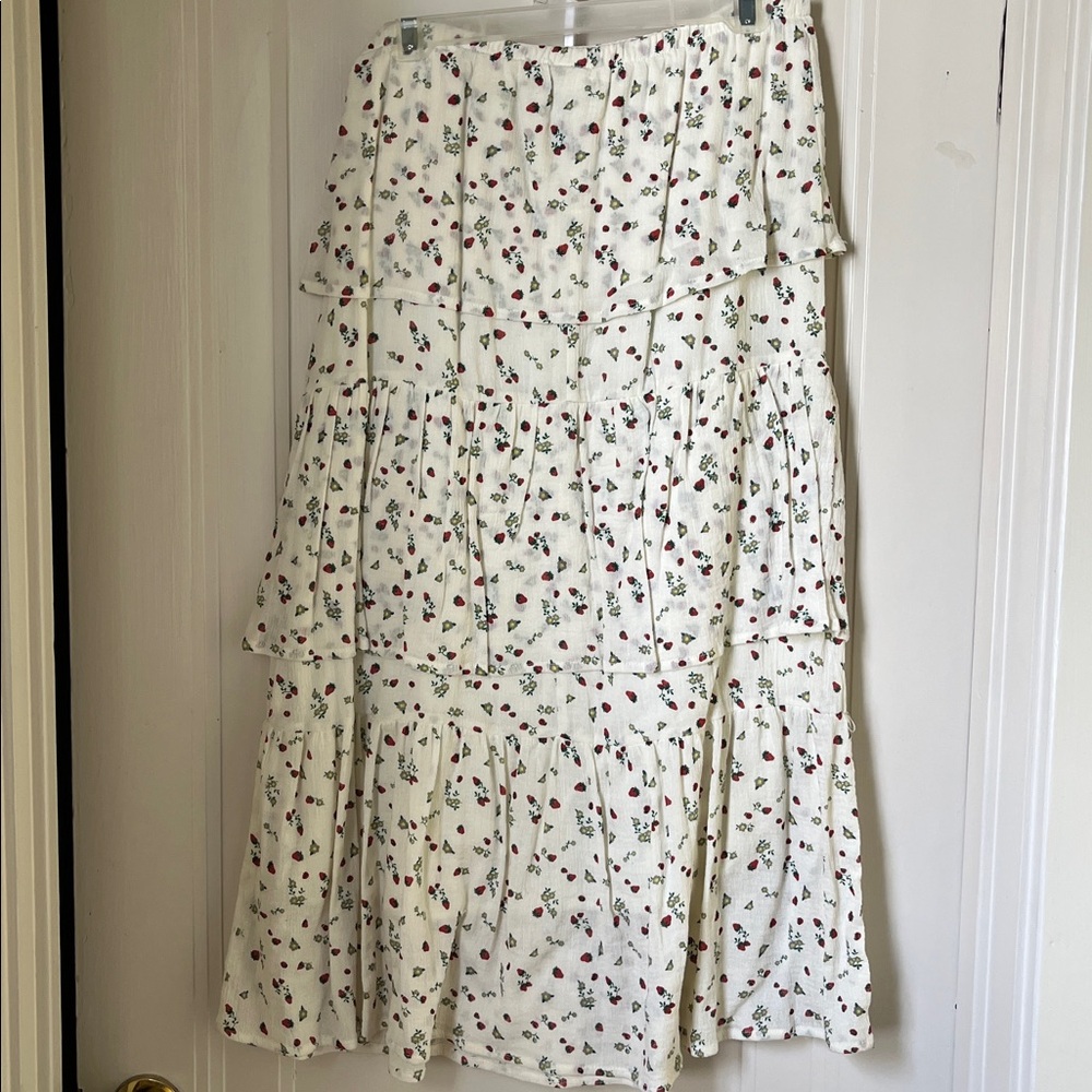 Harajuku Mini for Target Strawberry Cotton Gauze Skirt Gwen Stefani NWT Size XL - Picture 7 of 10
